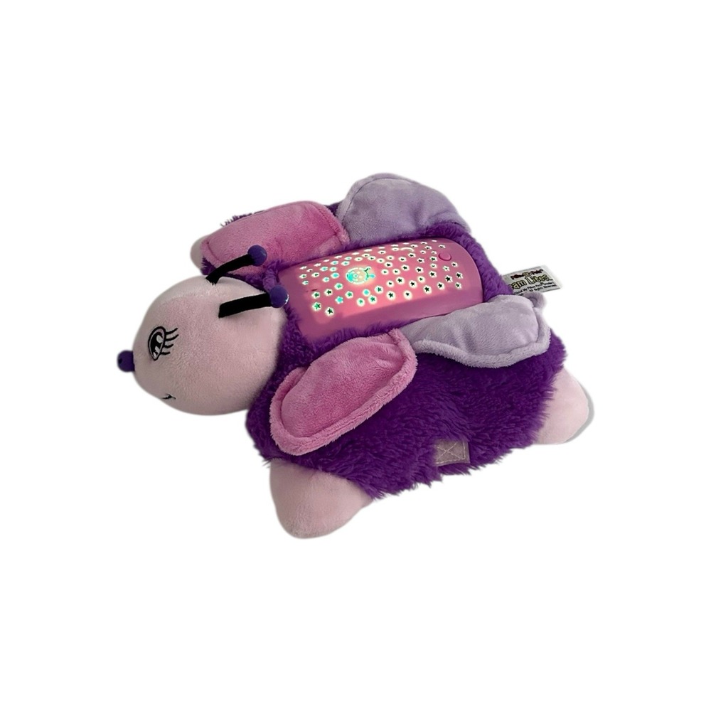 Pillow Pets Dream Lites Ladybug Light Up Plush Nightlight Projector Purple